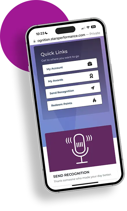 Mobile image of the total rewards platform